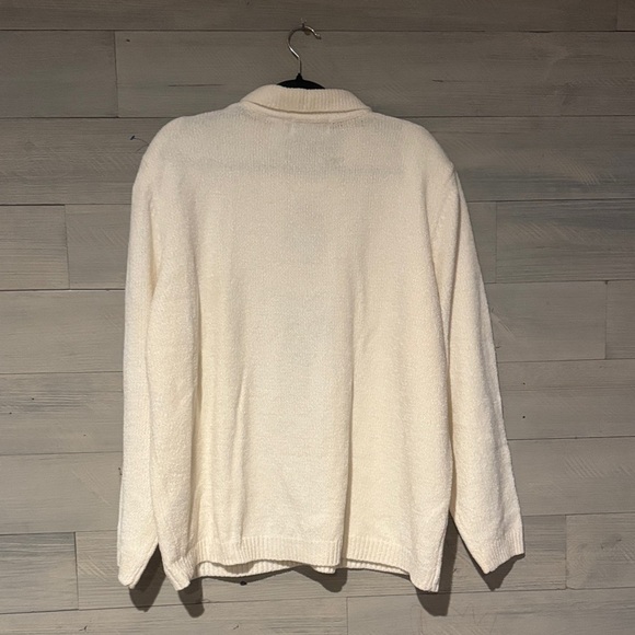 Alfred Dunner Cream Sweater with Geometric Accents - Picture 8 of 8